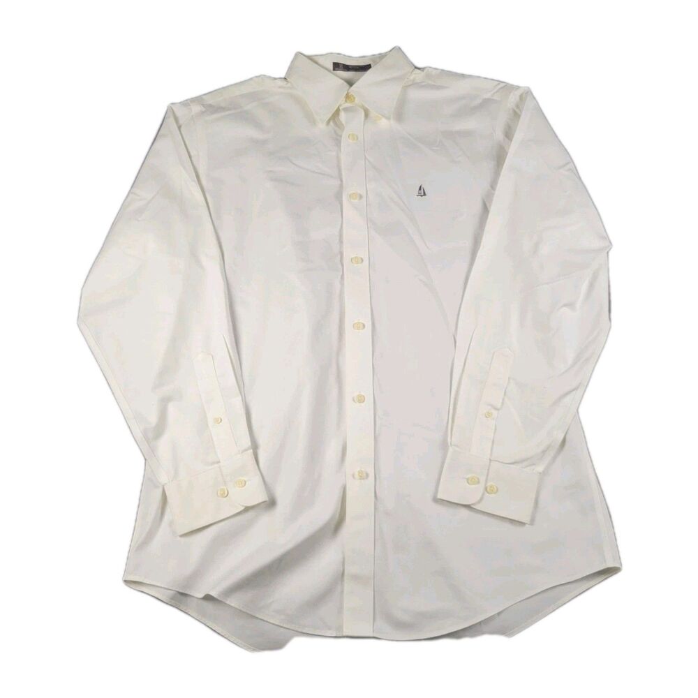 Nordstrom Men Dress Shirt White Size Medium, Long Sleeve